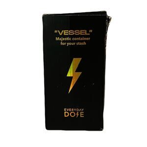 Everyday Dose Vessel Majestic Container Glass Jar Plastic Lid New